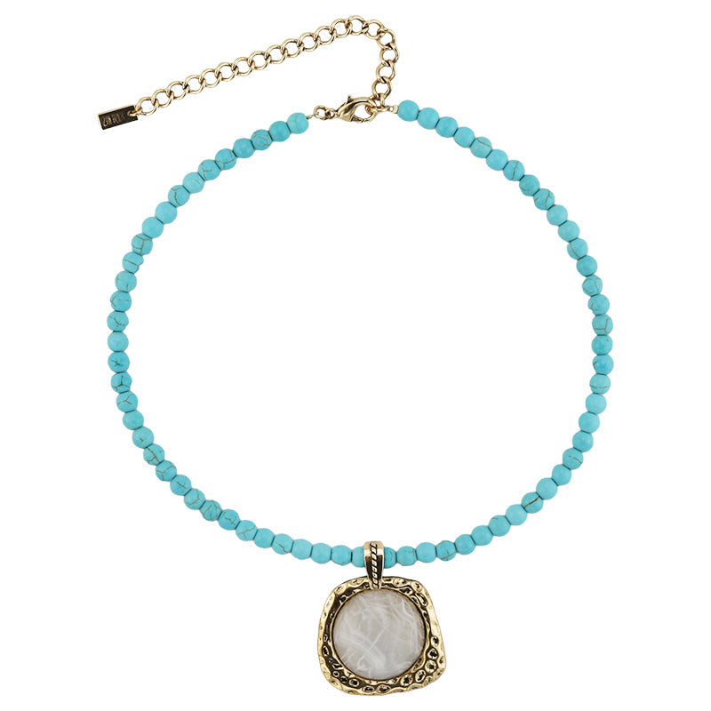 Ayla Beaded Pendant Necklace