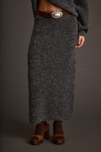 Alpine Charcoal Sweater Maxi Skirt