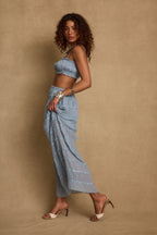 Azure Baby Blue Crop Top