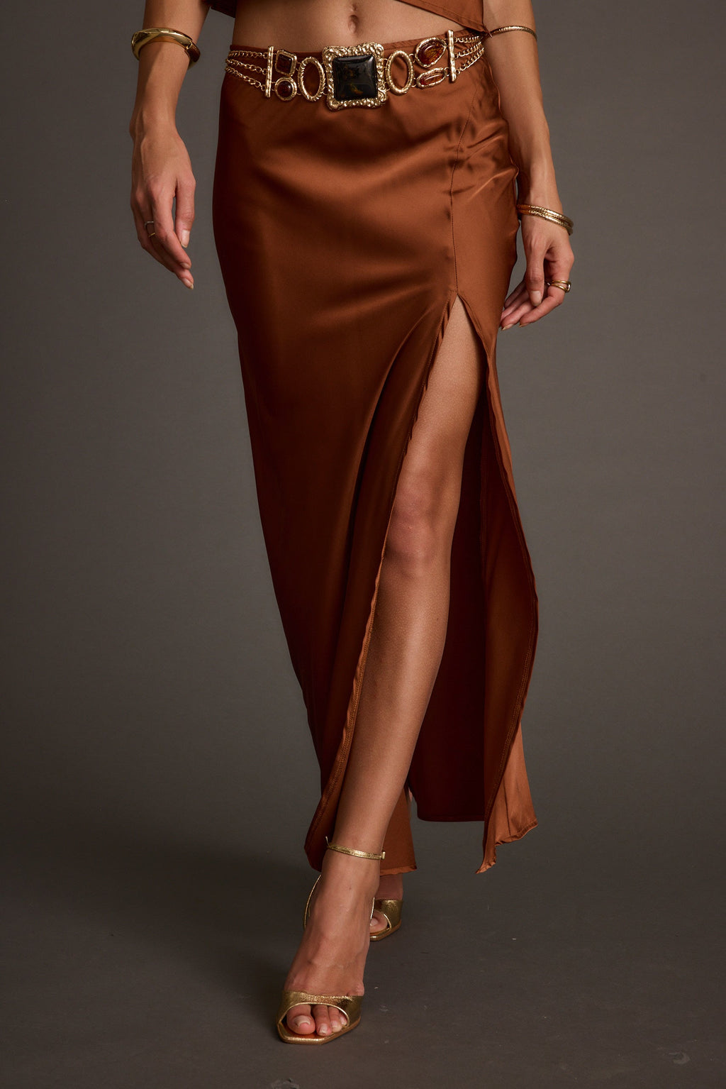 Alaina Cinnamon Maxi Skirt
