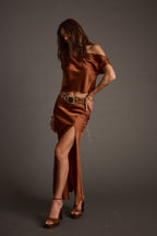 Alaina Cinnamon Maxi Skirt