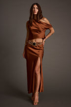 Alaina Cinnamon Maxi Skirt