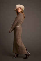 Amaya Grey Sweater Maxi Dress