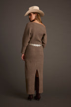 Amaya Grey Sweater Maxi Dress