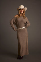 Amaya Grey Sweater Maxi Dress