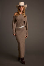 Amaya Grey Sweater Maxi Dress