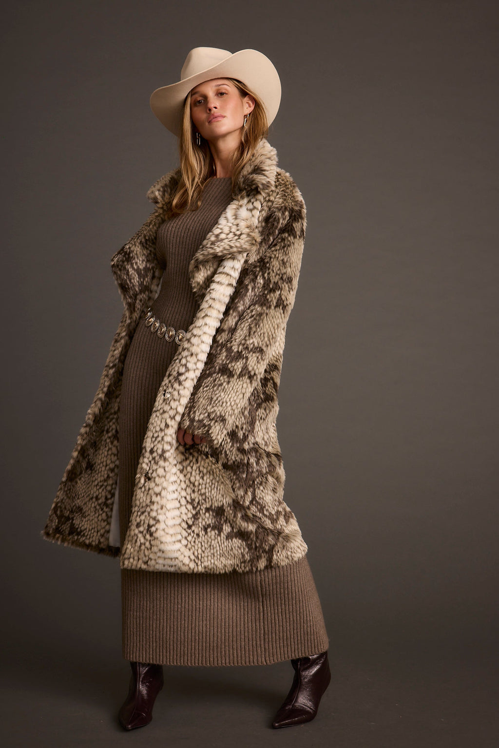 Amaya Grey Sweater Maxi Dress