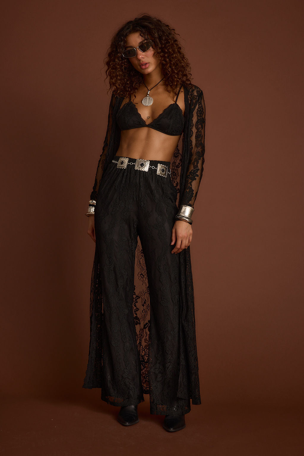 Ambrose Black Lace Pull On Pants