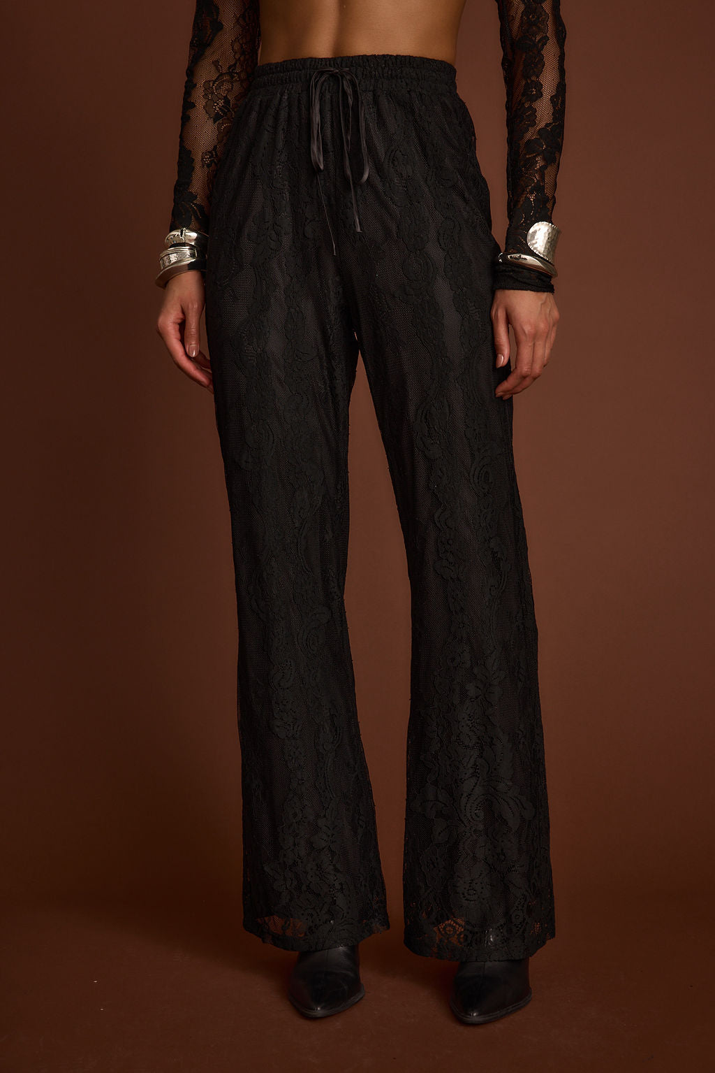 Ambrose Black Lace Pull On Pants