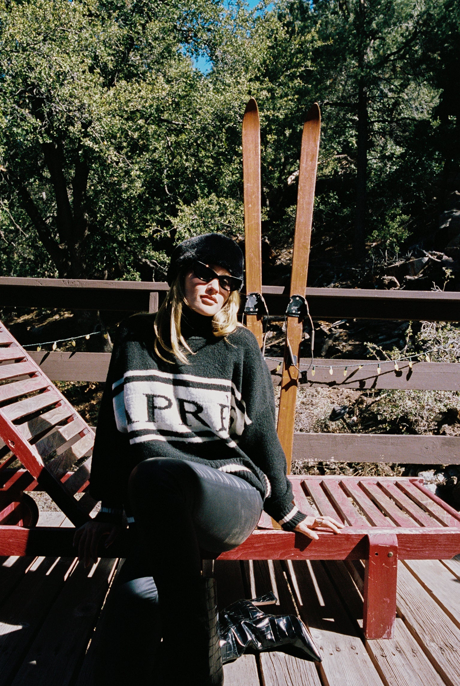 Chalet Black Faux Fur Headband