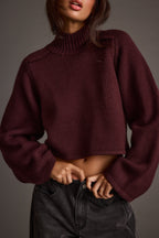 Arden Plum Cropped Sweater