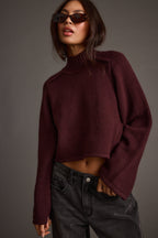 Arden Plum Cropped Sweater