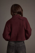 Arden Plum Cropped Sweater