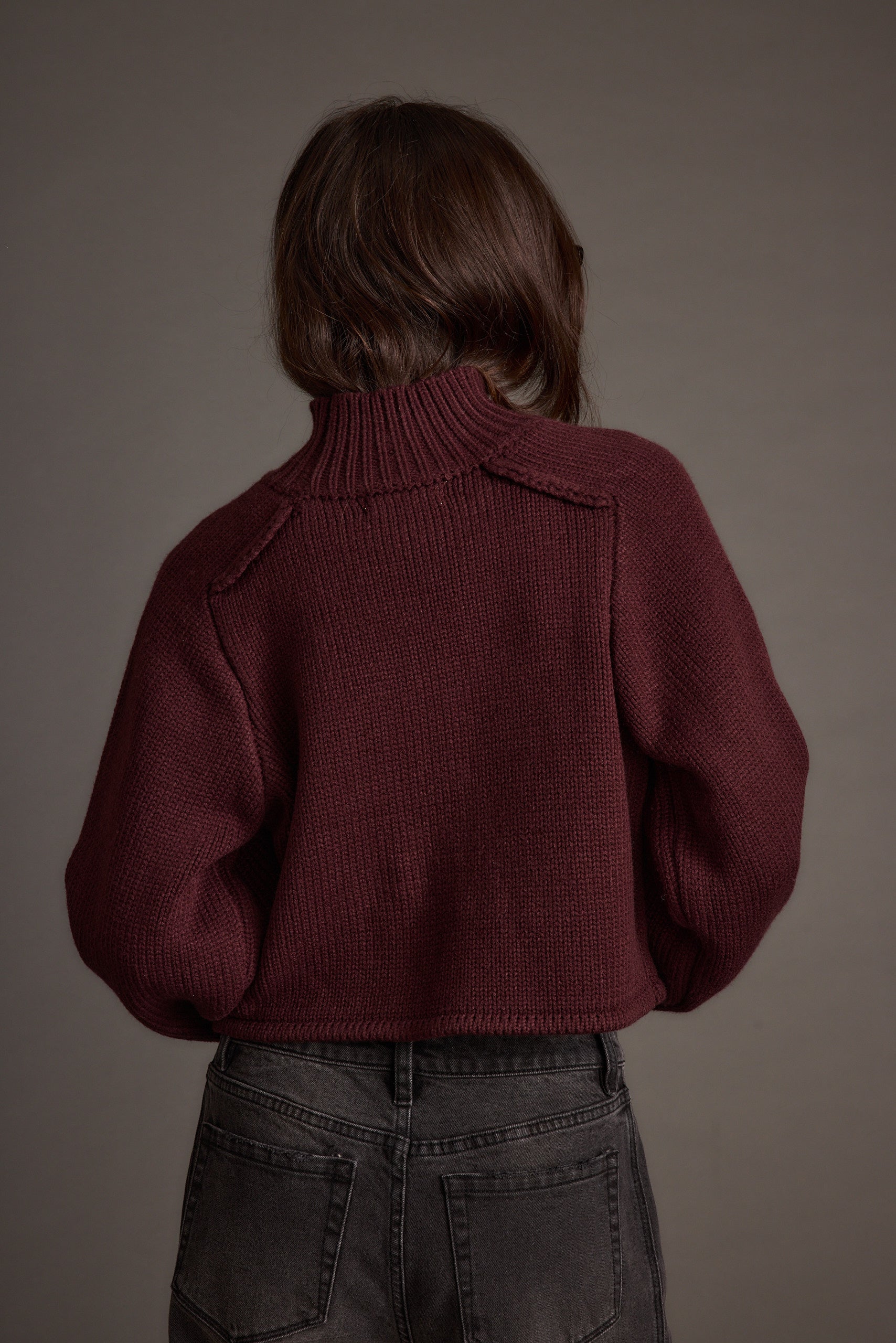 Arden Plum Cropped Sweater