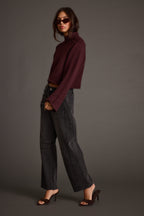Arden Plum Cropped Sweater