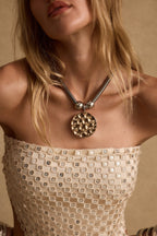 Frida Silver and Gold Statement Necklace