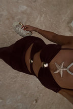 Elena Brown Slinky Dress