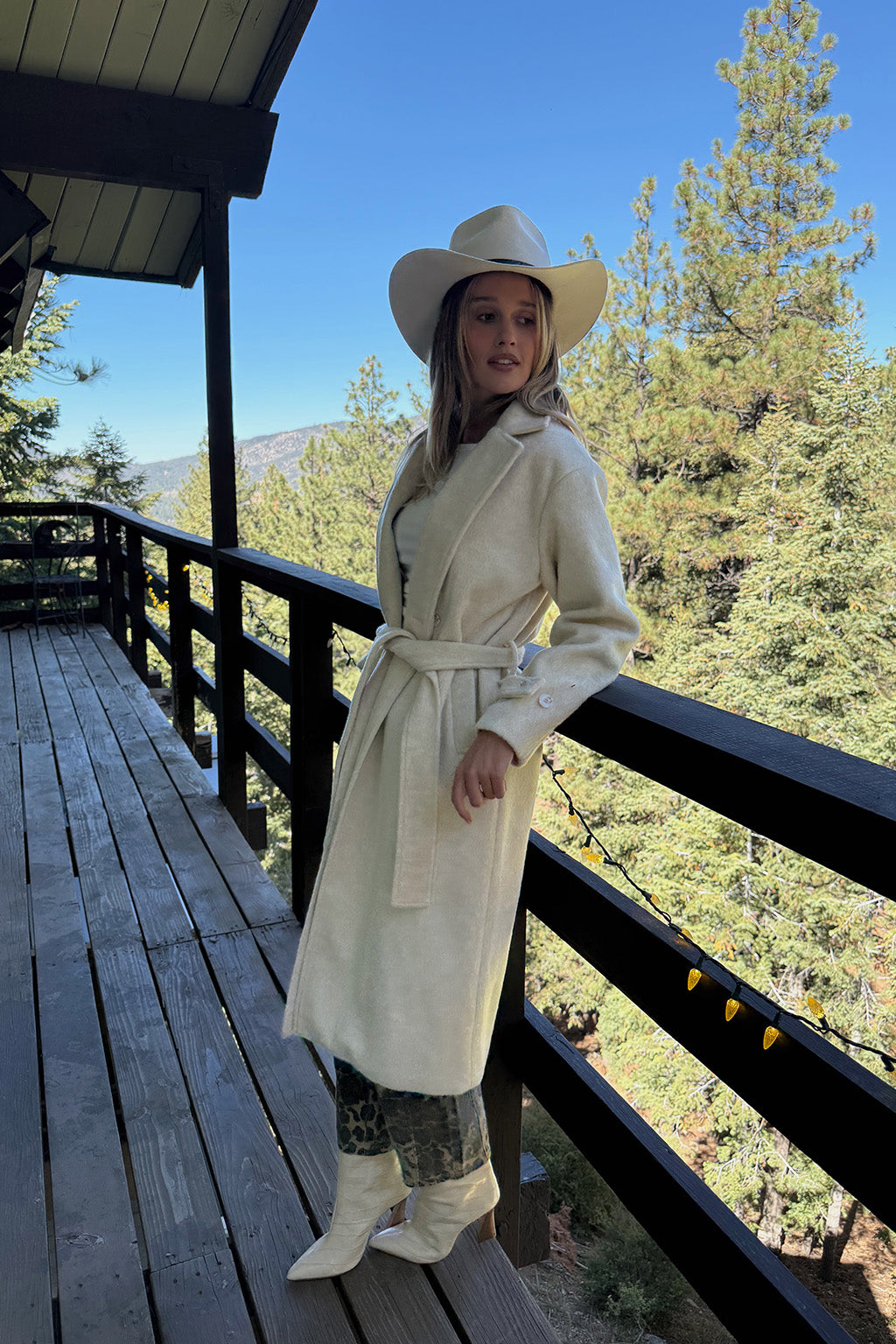 Sinclair Ivory Belted Coat