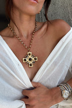 Catania Gold Cross Necklace