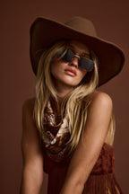 Bandit Mocha Floral Scarf