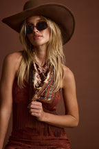 Bandit Mocha Floral Scarf