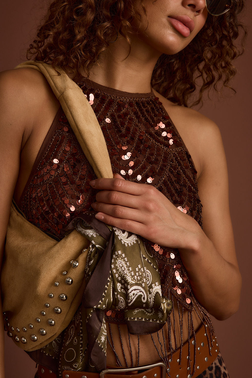 Bandit Olive Paisley Scarf