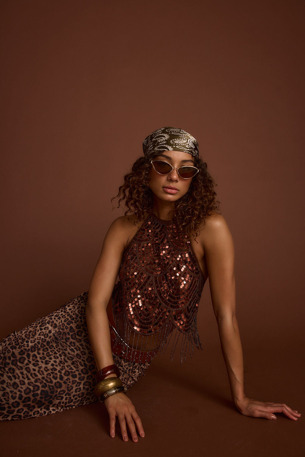 Bandit Olive Paisley Scarf