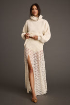 Odessa White Lace Maxi Skirt
