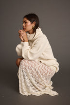 Odessa White Lace Maxi Skirt