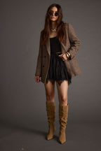 Bexley Black Lace Trim Mini Skirt