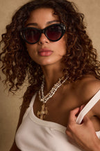 Bienvenue Black Bold Sunglasses