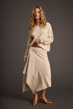 Blanc Cream Off the Shoulder Sweater