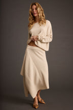 Blanc Cream Off the Shoulder Sweater