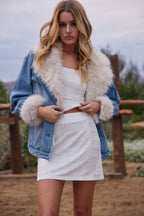 Brie White Sequin Mini Skirt