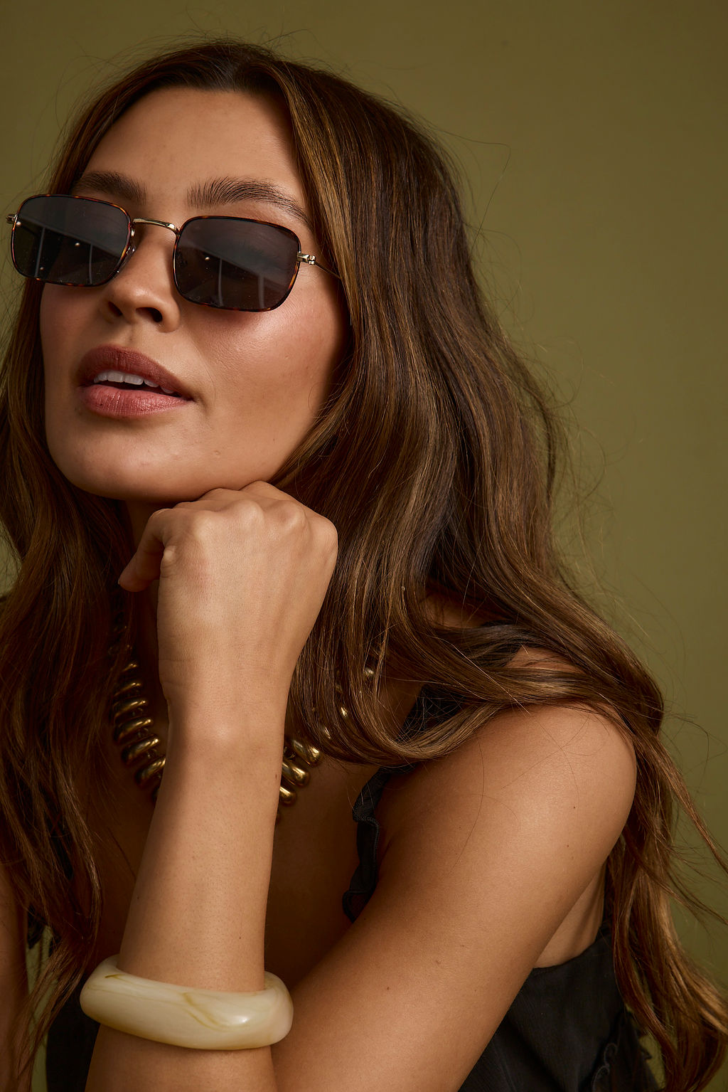 Burning Bright Black Metal Sunglasses