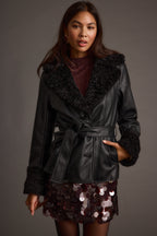 Banks Black Belted Coat