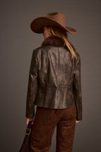 Beckett Espresso Vegan Leather Jacket