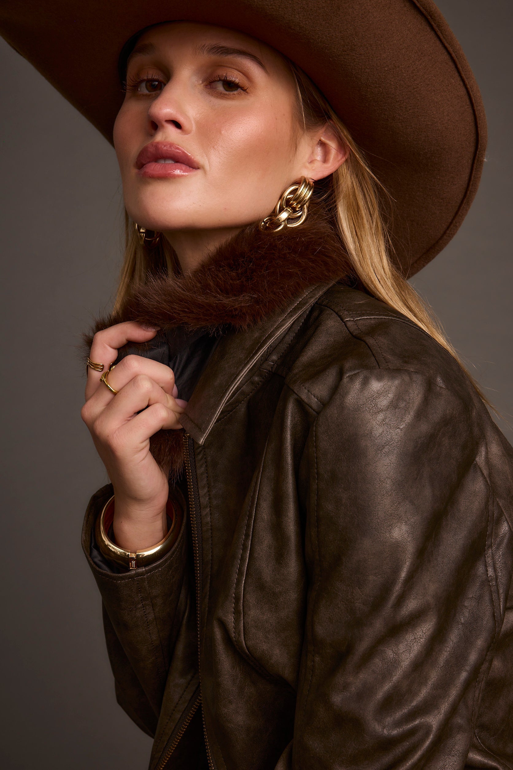 Beckett Espresso Vegan Leather Jacket