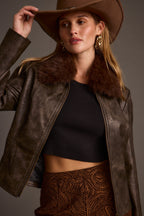 Beckett Espresso Vegan Leather Jacket