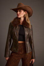 Beckett Espresso Vegan Leather Jacket