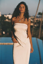 Belleza White Asymmetrical Skirt