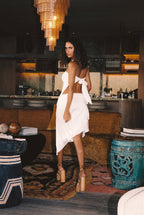 Belleza White Asymmetrical Skirt