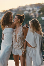 Belleza White Asymmetrical Skirt