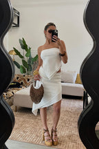 Belleza White Asymmetrical Skirt