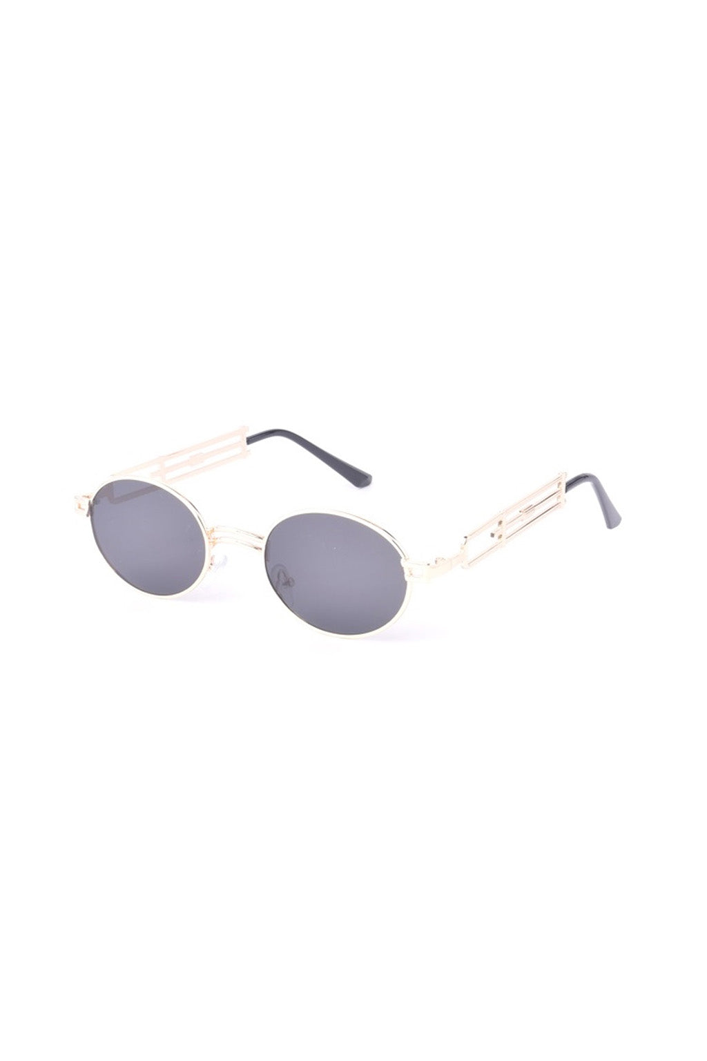 Bianca Black Circle Sunglasses