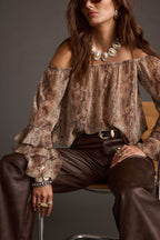 Brinley Snake Off Shoulder Blouse