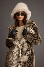 Bucket Down Cream Faux Fur Hat