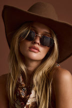 Burning Bright Black Metal Sunglasses