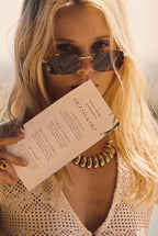 Burning Bright Black Metal Sunglasses