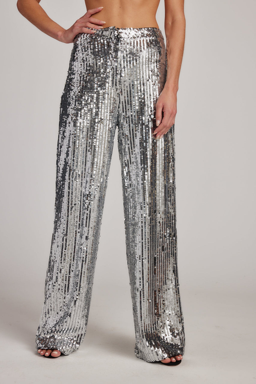 California Dreaming Silver Sequin Trousers